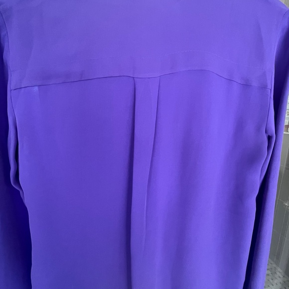 Theory Vibrant Purple Silk Top - Picture 5 of 5